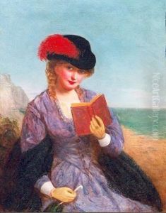 Young Lady Reading On The Beach by William Powell Frith