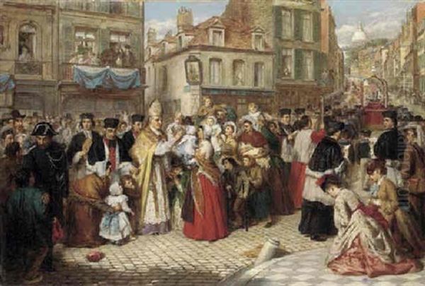 Blessing The Little Children, An Episode In The Great Annual Procession Of Our Lady Of Boulogne - view 1