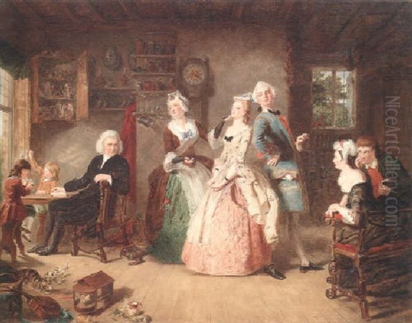 Measuring Heights: A Scene From The Vicar Of Wakefield - view 1