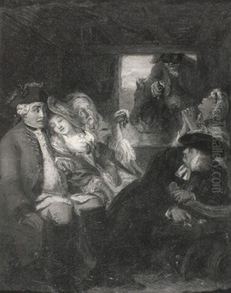 A Stage Coach Adventure, Bagshot Heath, A Sketch - view 1