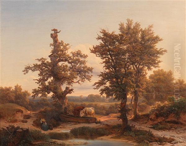 Resting By The Drinking Trough - view 1