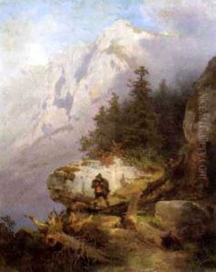 Erfolgreiche Jager Am Heimweg by Melchior Fritsch