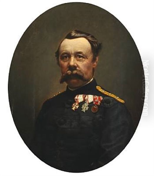 A Portrait Of Cavalry Captain Valdemar Emil Adelbert Von Bulow - view 1