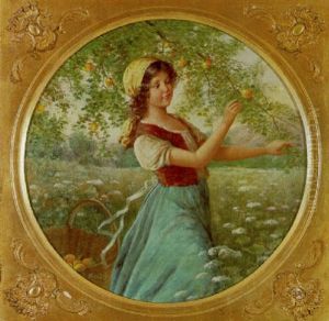 Apfelpfluckendes Madchen
