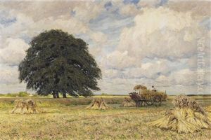 Bei Der Getreideernte by Wilhelm Fritzel