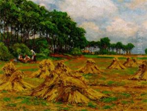 Kurze Pause Wahrend Der Kornernte by Wilhelm Fritzel