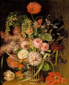 Opstilling Med Tulipaner, Roser, Guldregn Og Syrener by Claudius Ditlev Fritzsch