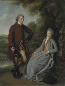 Portrait Of A Nobleman And His Wife by William Austin