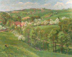 Hugelige Landschaft by Julius Otto Fritzsche