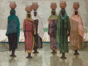 Les Porteuses D'eau by Hermann Frobenius