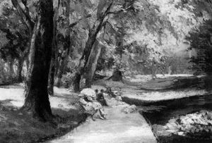 Au Jardin Public by Karl (Charles) Froelich