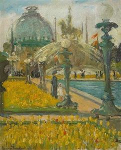The Grounds Of The Panama Pacific Exposition With The Palace Of Horticulture In The Background, San Francisco