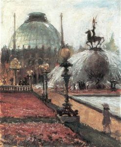 A View Of The Grounds At The Panama Pacific International Exposition by Maren Margrethe Froelich