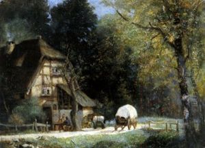 Die Rast Vor Dem Bauernhaus by Ernst Froehlich