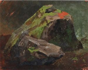 Rocks Covered In Moss by Lorenz Frolich