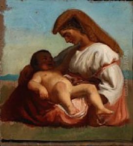 An Italian Woman With Her Child