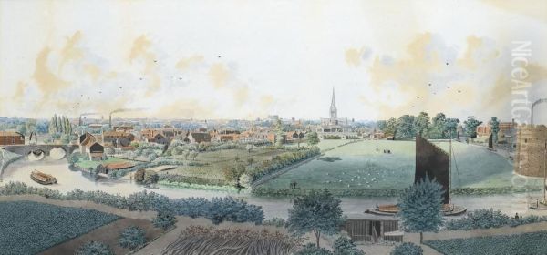 Panorama Of Norwich From "the Lord Raglan" Inn - view 1