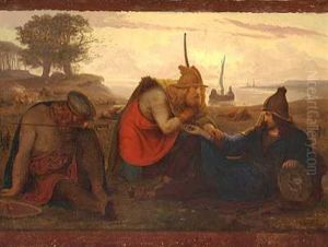 Kampen Paa Samso. Efter Saxo Og Hervors Og Orvarods Sagaer by Lorenz Frolich