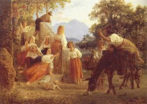 Italienske Bonder Standser Udenfor Et Osteri