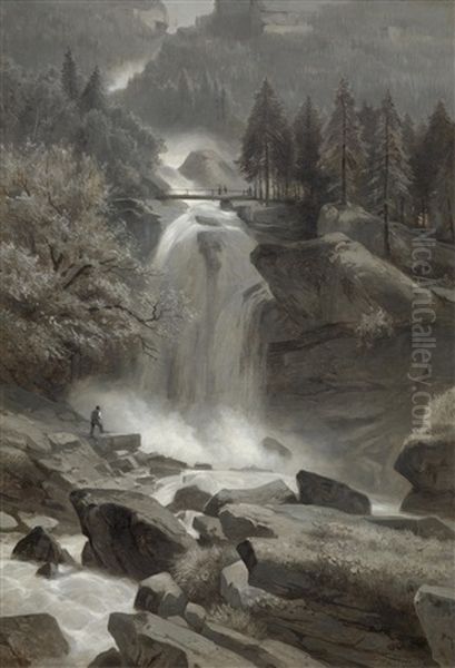 Giessbach Falls At Lake Brienz - view 1