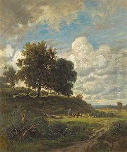 Landschaft Mit Schafherde by Otto Froelicher