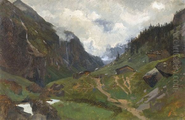 Gebirgstal Mit Bach - view 1
