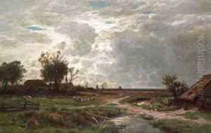 Flache Landschaft Bei Munchen (landscape Near Munich) by Otto Froelicher