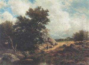 Landschaft Mit Schaferin by Otto Froelicher