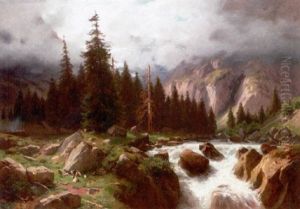 Gebirgslandschaft Mit Bach