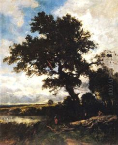 Bewaldete Flusslandschaft Bewaldete Flusslandschaft