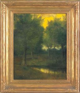 Oil On Canvas Landscape by Ben Austrian