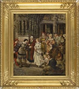 Faust Et Marguerite by Jacques Victor Eugene Froment-Delormel
