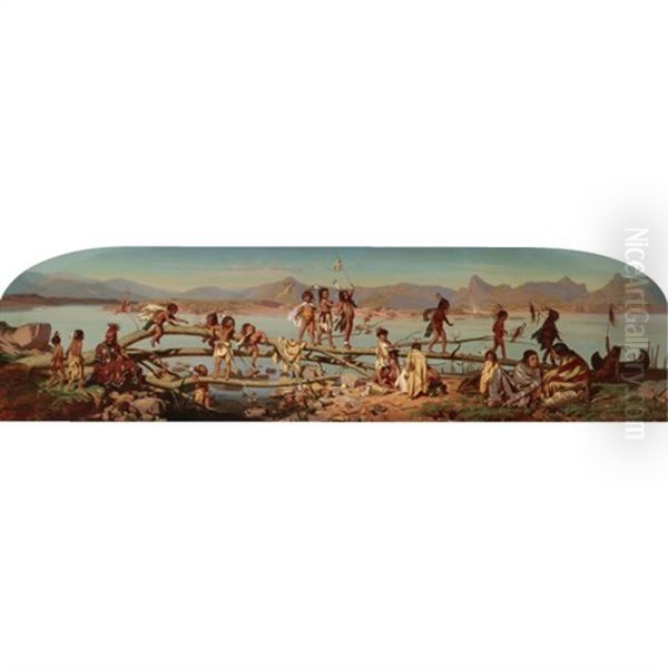 Enfants Jouant Sur Les Rives Du Rio Plate - view 1