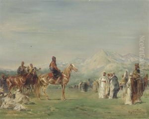 Campement Arabe Dans Les Montagnes De L'atlas by Eugene Fromentin