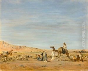 Campement Dans Le Sahara by Eugene Fromentin