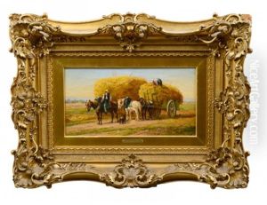 Hay Wagon With Figures In A Landscape