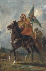 Oriental Warriors On Horseback by Eugene Fromentin