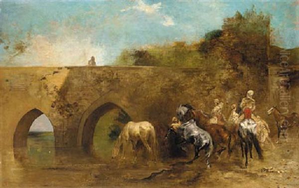 Bedouins Watering Thier Horses - view 1