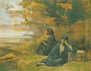 Deux Femmes Egyptiennes Assises Deux Femmes Egyptiennes Assises