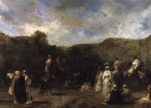 La Marche Aux Chevaux by Eugene Fromentin