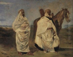Arabes Et Cheval by Eugene Fromentin