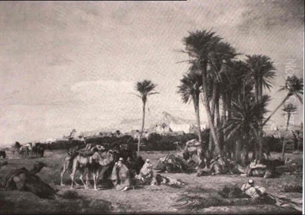 Arab Caravan At Rest - view 1