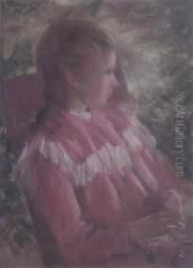 Young Girl With Doll by Maurice Fromkes