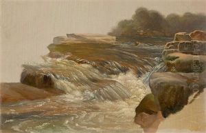 Rapids In Murg Near Forbach by Carl Ludwig Frommel