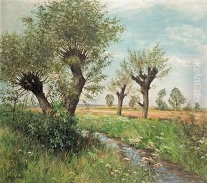 Willows Over The Stream by Ernst Frommhold
