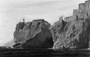 Felsenkuste Im Sudlichen Italien by Ernst Frommhold