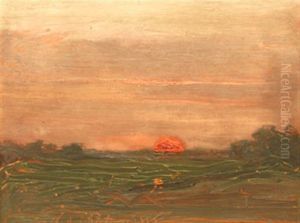 Petit Paysage Americain, Soleil Levant by Charles Henry Fromuth