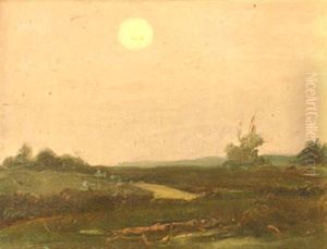 Petit Paysage Americain, Clair De Lune by Charles Henry Fromuth