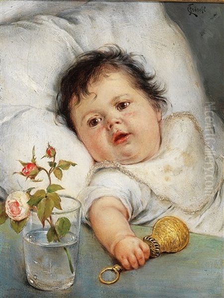 Baby Mit Einer Rassel - view 1