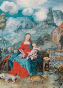Madonna Mit Dem Jesusknaben Und Vielen Tieren